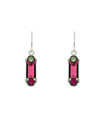 E274-ROSE La Dolce Vita Columnar Earrings-Rose