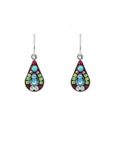 E276-LT Raindrop Earrings-Light Turquoise