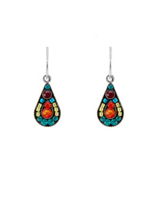 E276-MC Raindrop Earrings-Multicolor