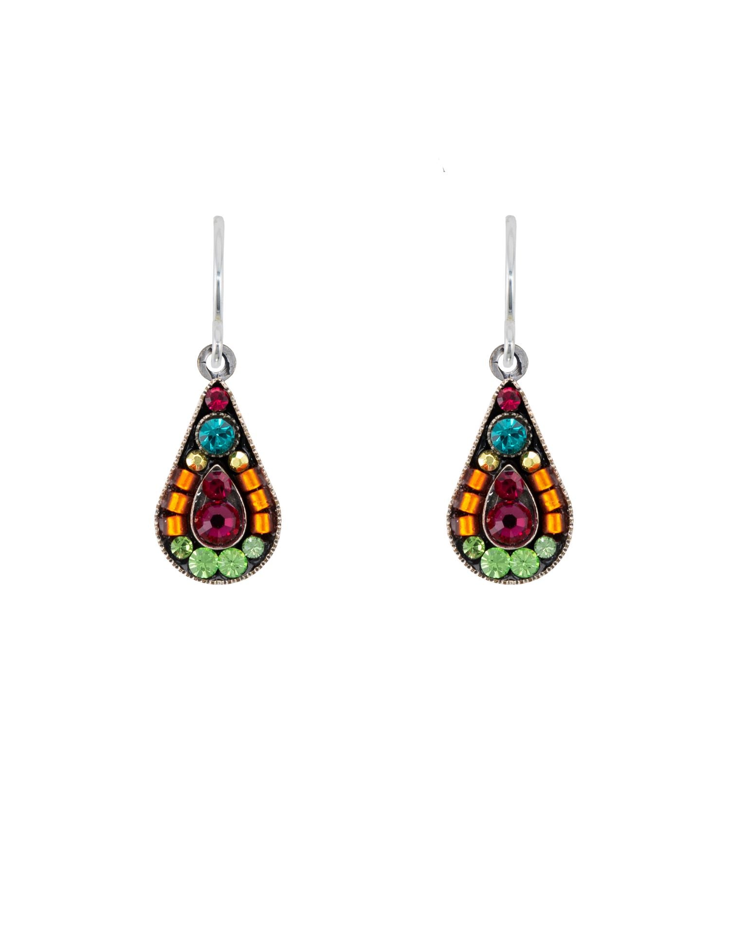 E276-RUBY Raindrop Earrings-Ruby