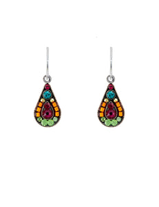 E276-RUBY Raindrop Earrings-Ruby