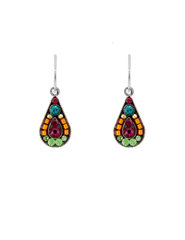 E276-RUBY Raindrop Earrings-Ruby