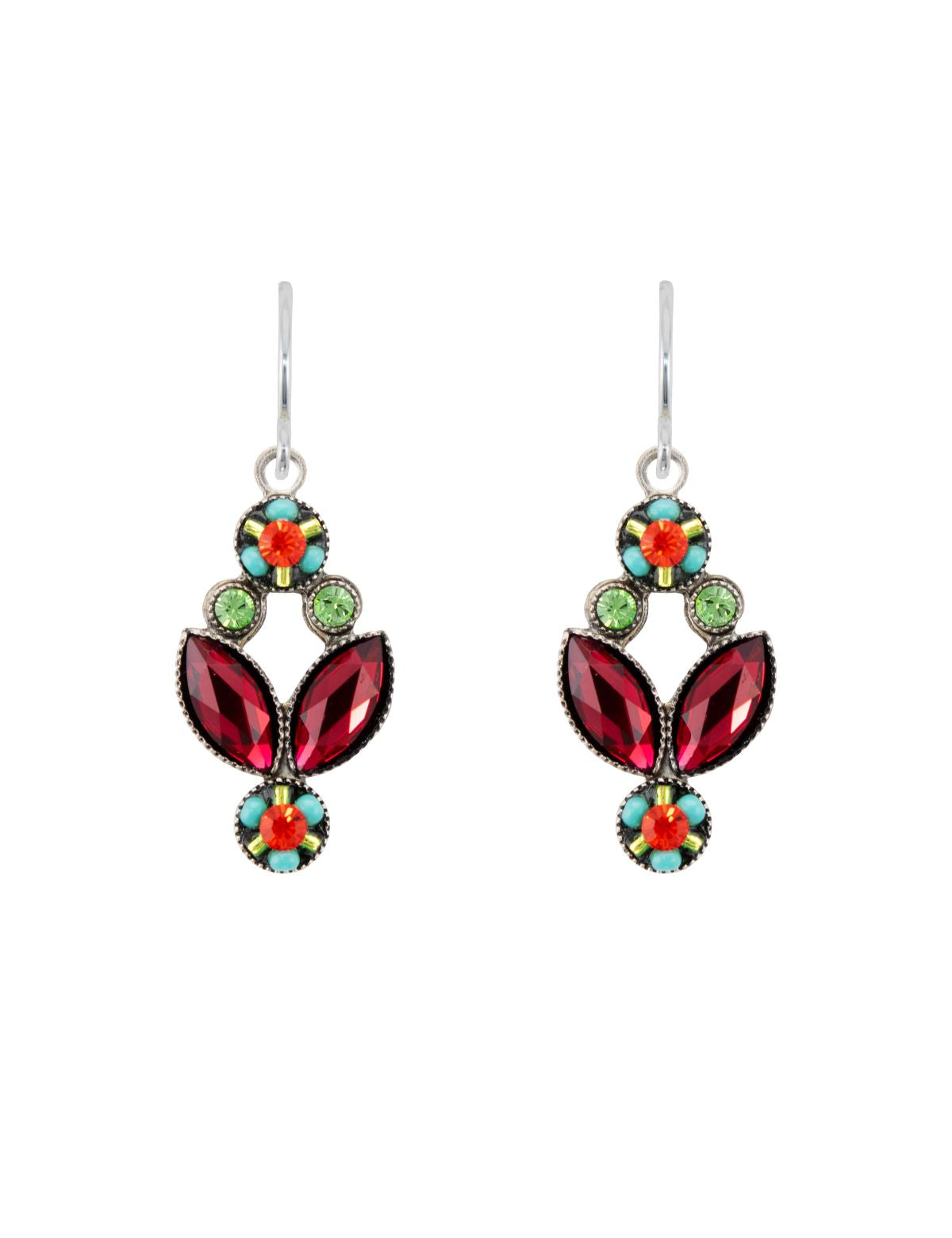E279-MC Botanical Leaf Earring - Multicolor