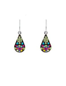 E284-MC Botanical Drop Earrings - Multicolor