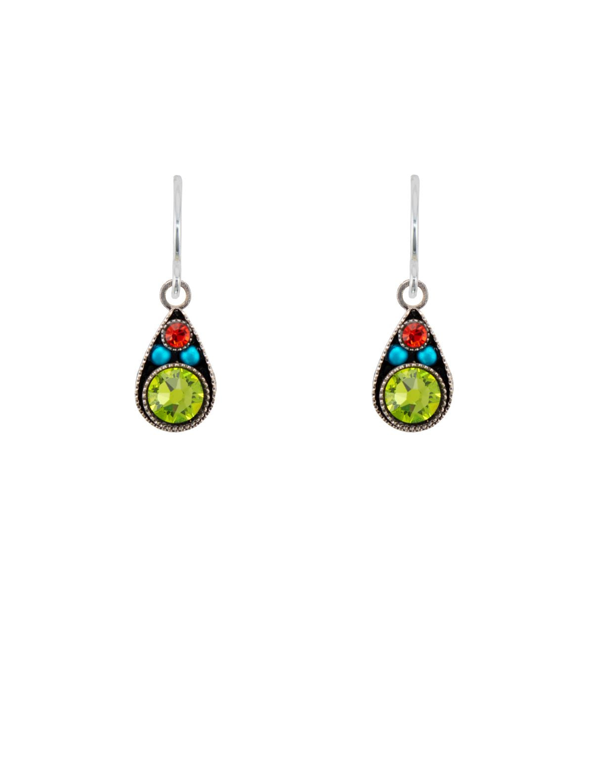 E290-MC Domas Drop Earrings-Multicolor
