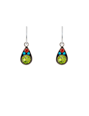 E290-MC Domas Drop Earrings-Multicolor