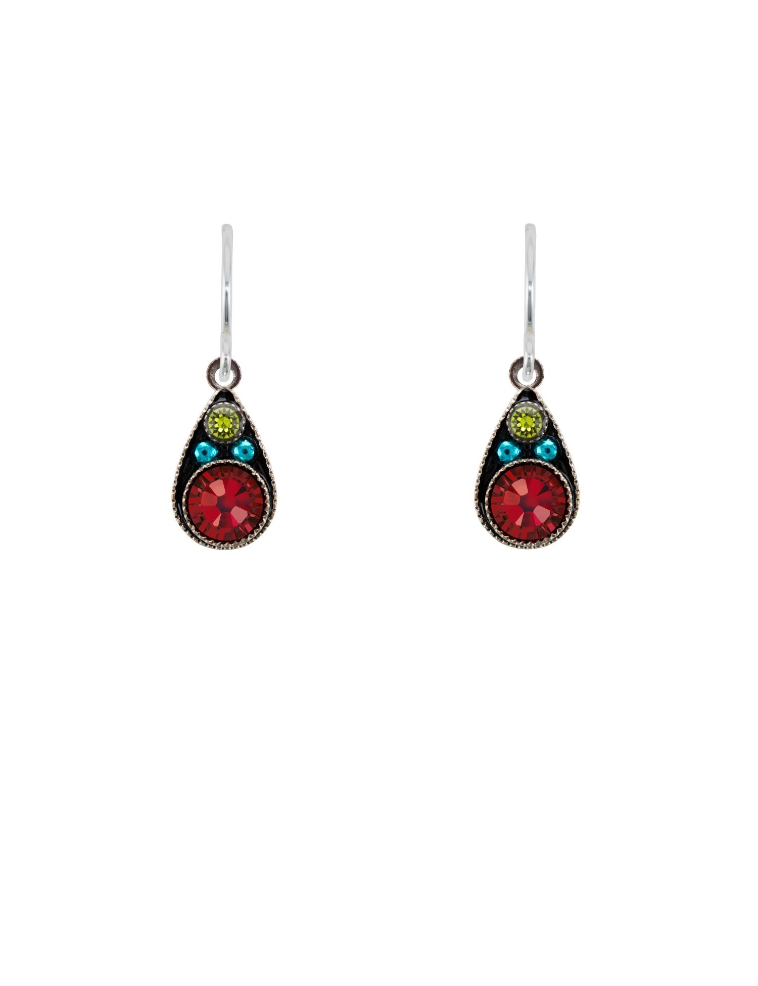 E290-R Domas Drop Earring-Red