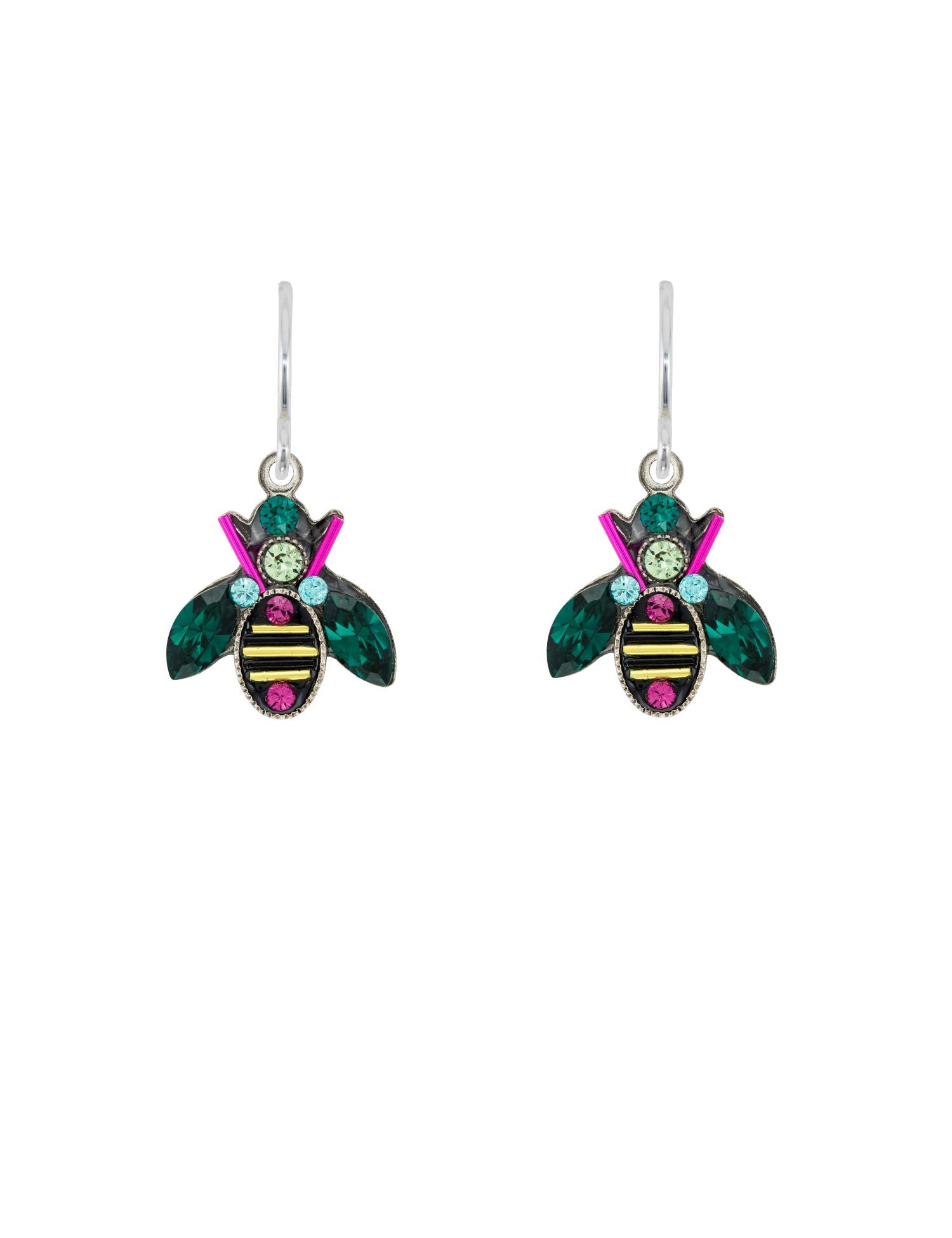 E337-EM Bee Earrings-Multicolor