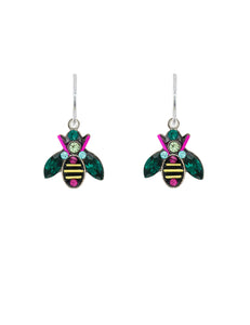 E337-EM Bee Earrings-Multicolor