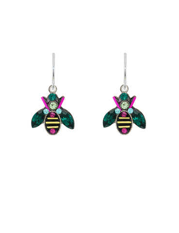 E337-EM Bee Earrings-Multicolor