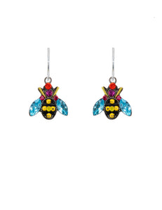 E337-MC Bee Earrings-Multicolor