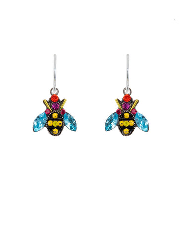 E337-MC Bee Earrings-Multicolor