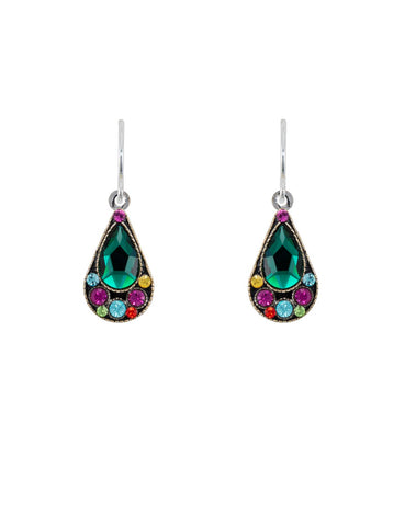 E360-EM Simple Drop Earring-Emerald