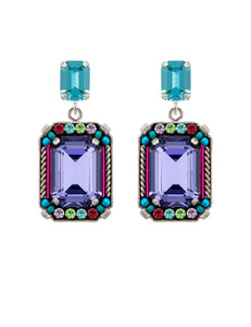 E367P-MC Duchess Large Statement Earrings w/Post-Multicolor