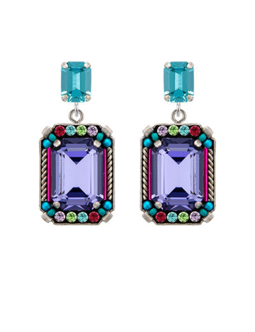 E367P-MC Duchess Large Statement Earrings w/Post-Multicolor