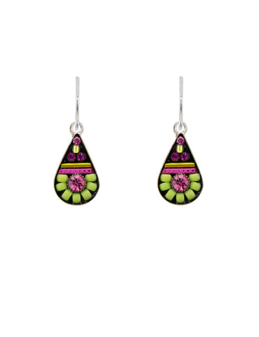 E368-ROSE Simple Drop Earrings-Rose