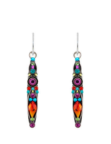 E386-MC Linear Earrings-Multicolor