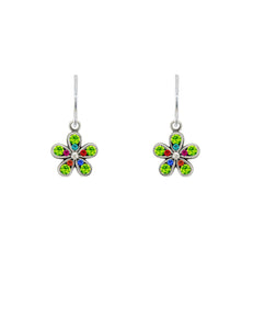 E401-CG Petite Fleur Earrings-Citrus Green