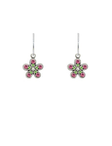 E401-ROSE Petite Fleur Earrings-Rose
