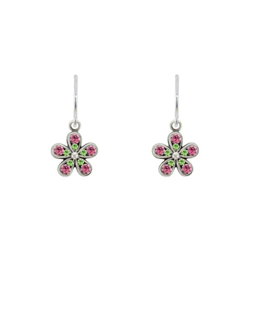 E401-ROSE Petite Fleur Earrings-Rose