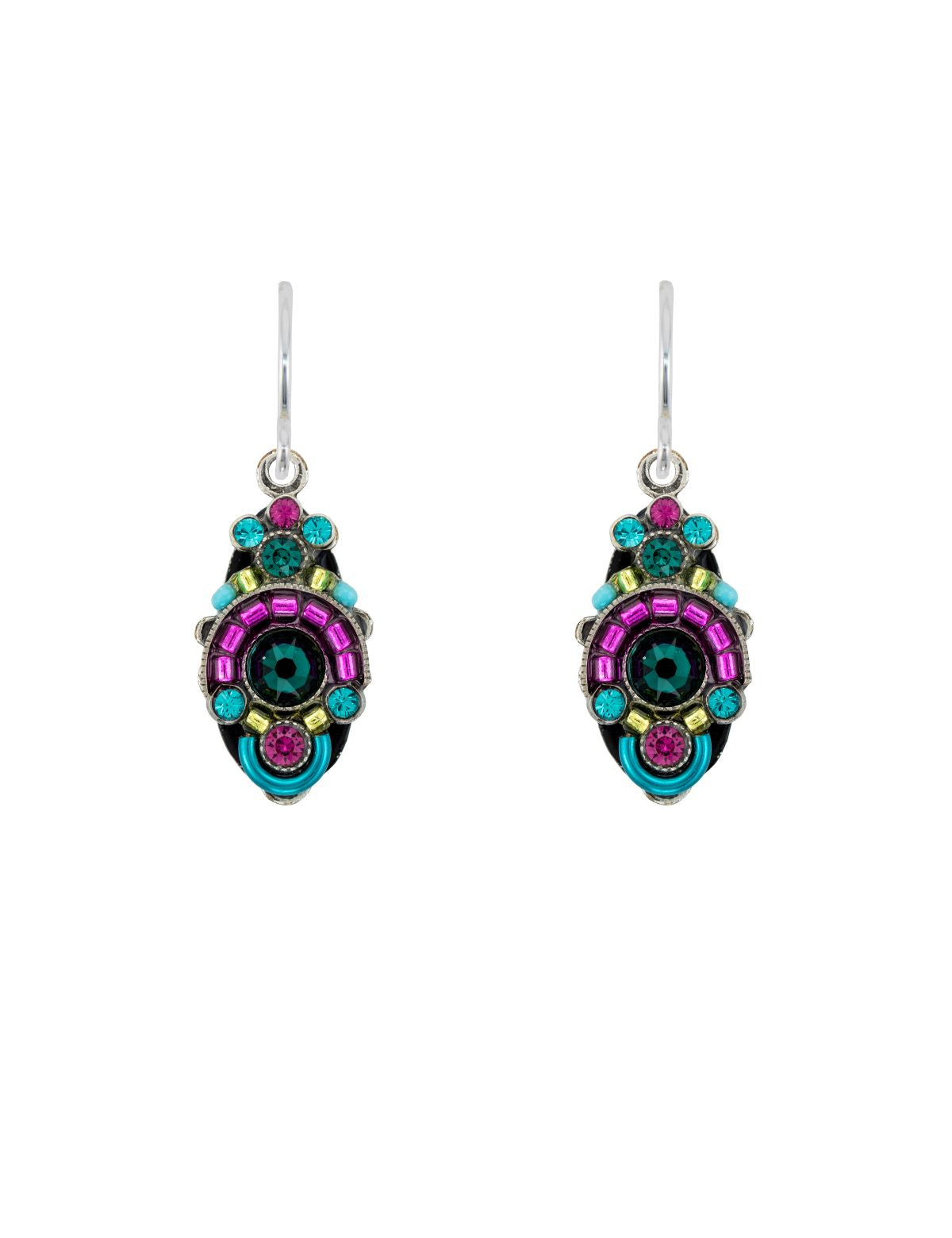 E403-EM Oval Earrings-Emerald