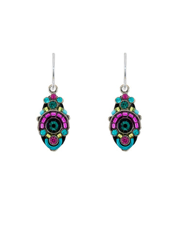 E403-EM Oval Earrings-Emerald