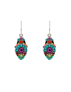 E403-MC Oval Earrings-Multicolor