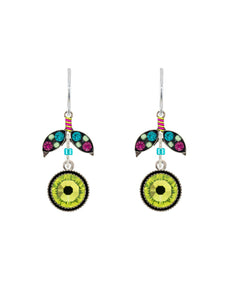 E407-CG Orange Earrings-Citrus Green