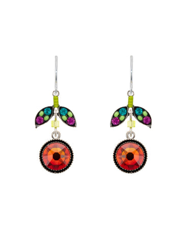 E407-MC Orange Earrings-Multicolor