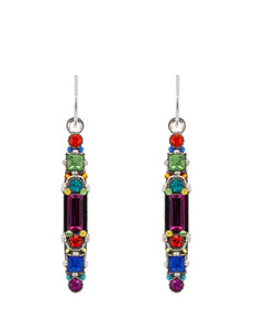 E408-MC Slender Elegant Earrings-Multicolor