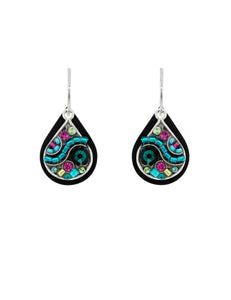 E410-EM Drop Earrings-Emerald
