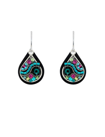 E410-EM Drop Earrings-Emerald