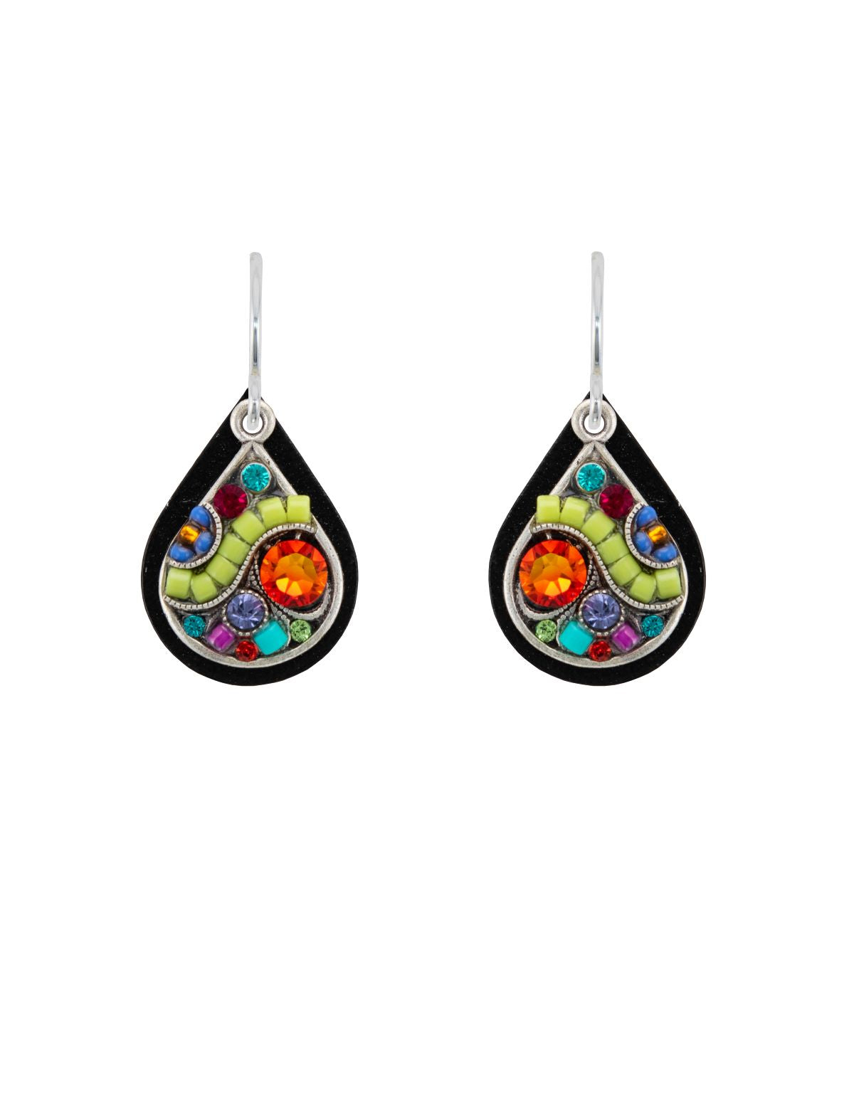 E410-MC Drop Earrings-Multicolor