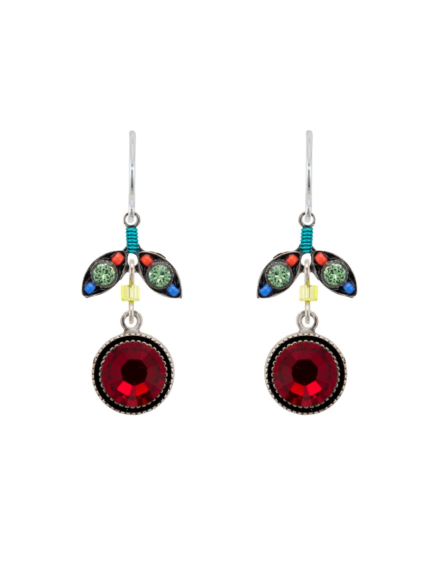 E411-MC Apple Earrings-Multicolor
