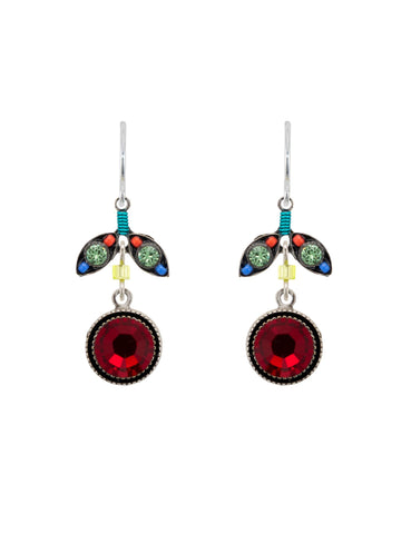 E411-MC Apple Earrings-Multicolor