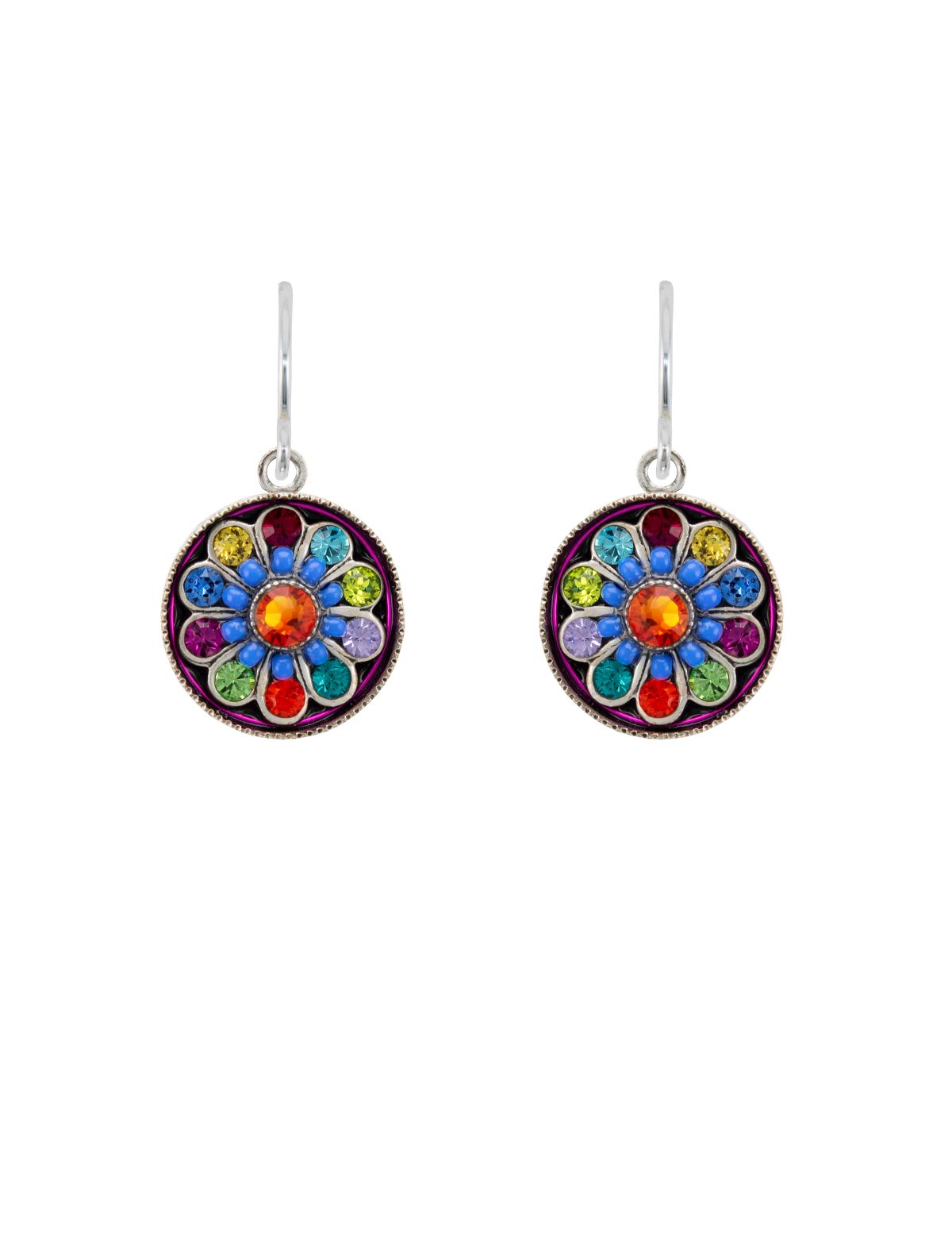 E412-MC Flower Earrings-Multicolor