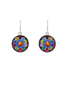 E412-MC Flower Earrings-Multicolor
