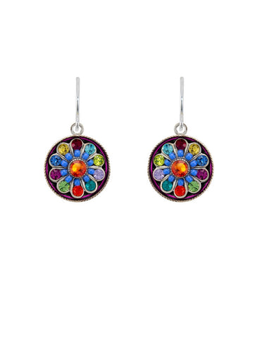 E412-MC Flower Earrings-Multicolor