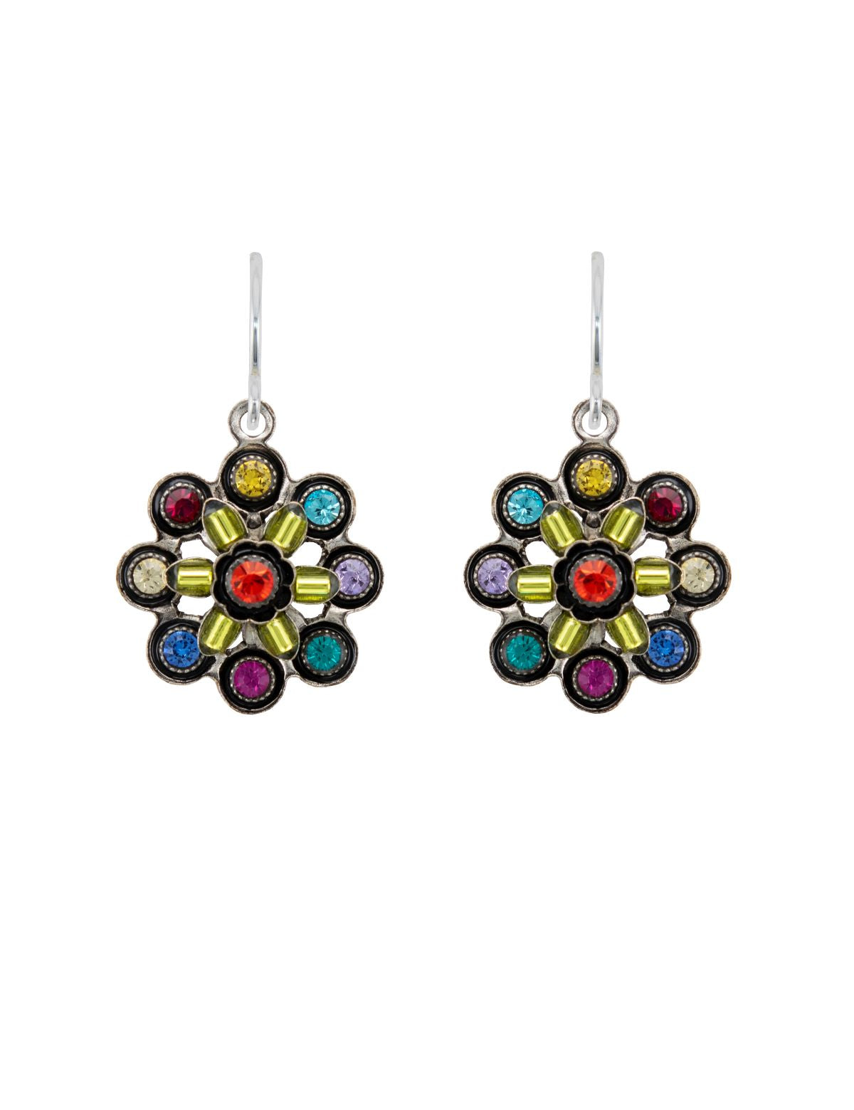 E413-MC Mandala Earrings-Multicolor