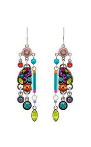 E420-MC Split Circle Earring-Multicolor