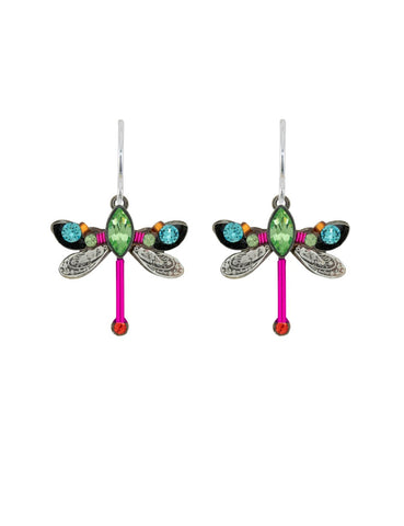 E431-PER Dragonfly Earring-Peridot