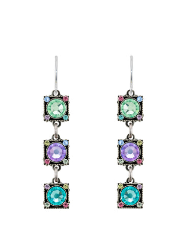 E456-SOFT Rainbow Linear Earrings-Soft