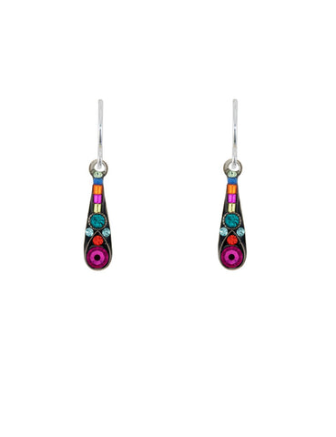 E464-MC Spiral Simple Drop Earrings-Multicolor