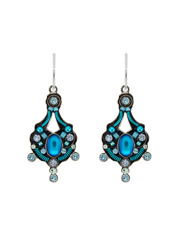 E474-LB Moonlight Mini Chandelier Earrings-Light Blue