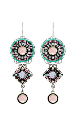 E478-SOFT Moonlight Single Circle Drop Earrings-Soft