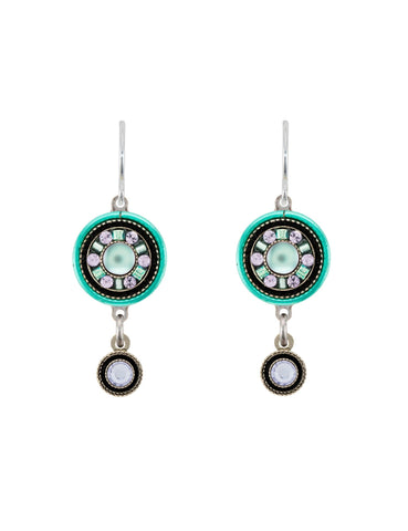 E479-SOFT Moonlight Single Circle Drop Earrings-Soft