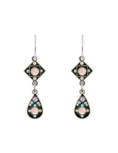 E484-SOFT Moonlight Small Diamond Shape Drop Earrings-Soft