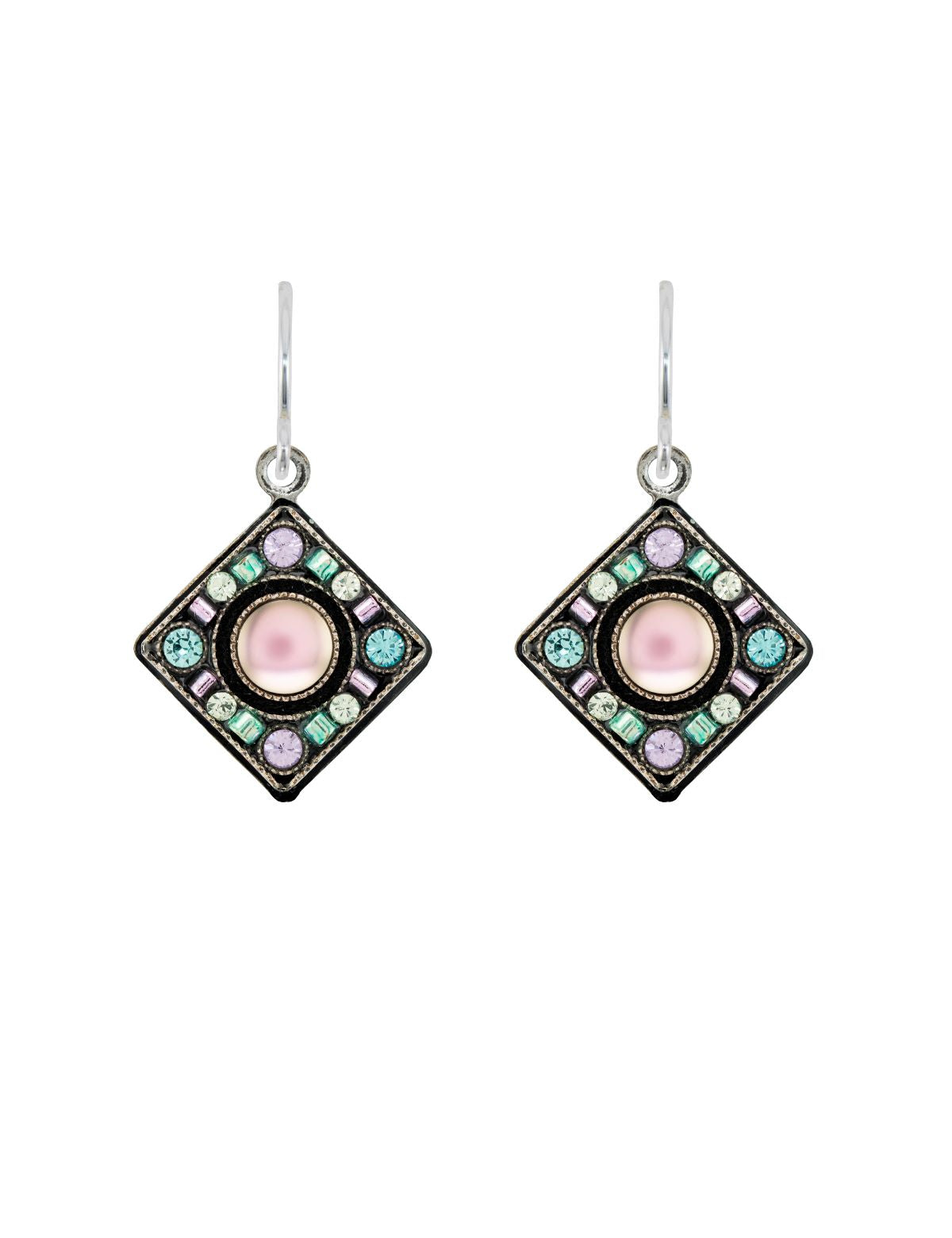 E485-SOFT Moonlight  Diamond Shape Earrings-Soft