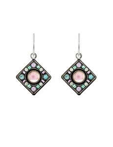 E485-SOFT Moonlight  Diamond Shape Earrings-Soft