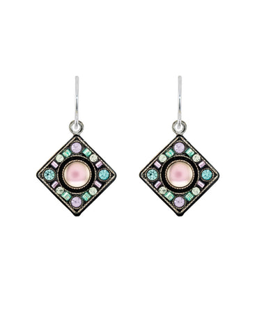 E485-SOFT Moonlight  Diamond Shape Earrings-Soft